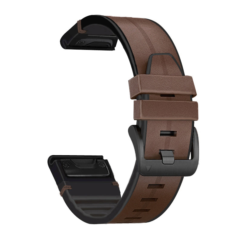 22MM PU Leather Surface+Silicone Smart Watch Band Strap for Garmin Watch 22MM PU Leather Surface+Silicone Smart Watch Band Strap for Garmin Watch